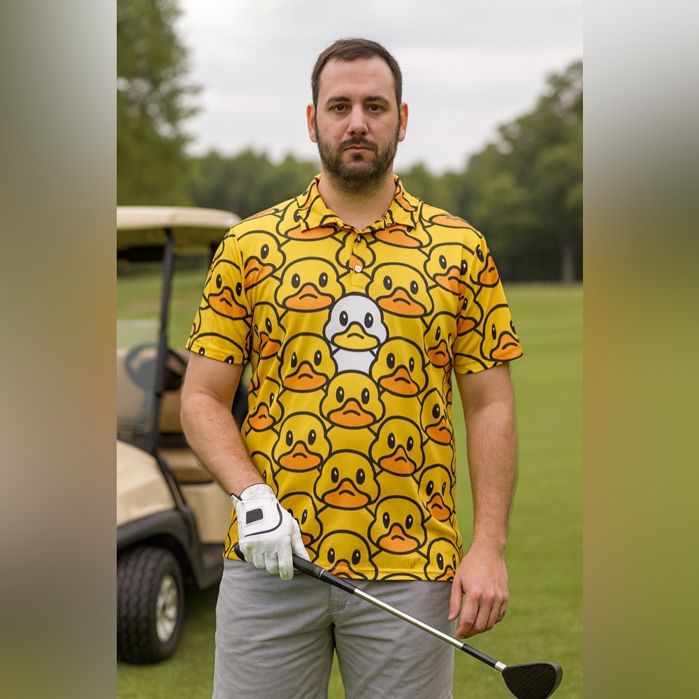 Duck Pattern Polo Shirt